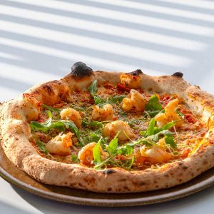 Pizza Pistacchio e Gamberi